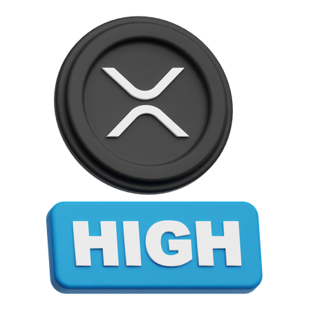 Moeda XRP alta  3D Icon