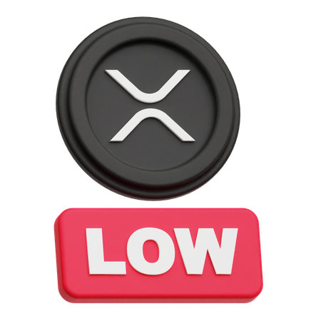 Moeda XRP baixa  3D Icon