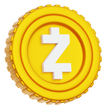 Moeda ZEC Zcash  3D Icon