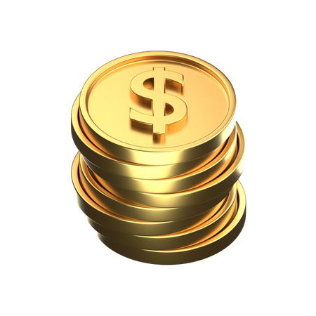 Moedas  3D Icon