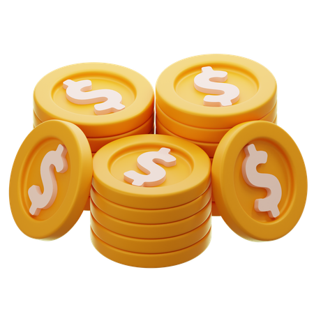 Moedas  3D Icon