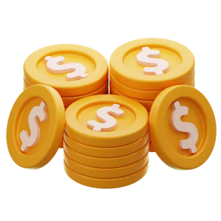 Moedas  3D Icon