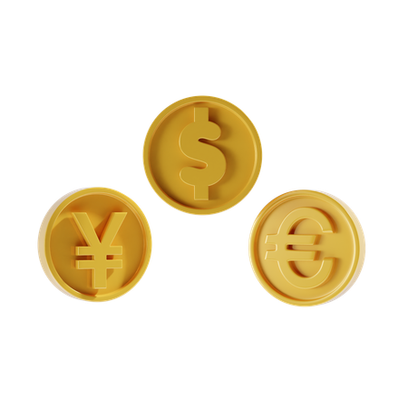 Moedas  3D Icon