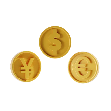 Moedas  3D Icon