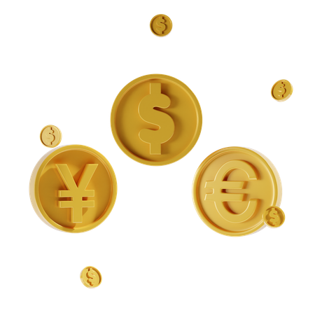 Moedas  3D Icon