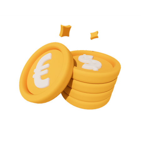 Moedas  3D Icon