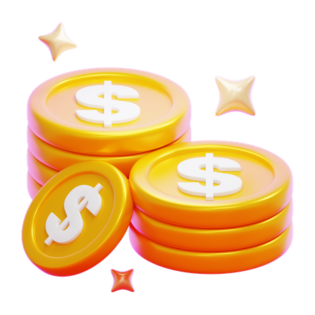 Moedas  3D Icon