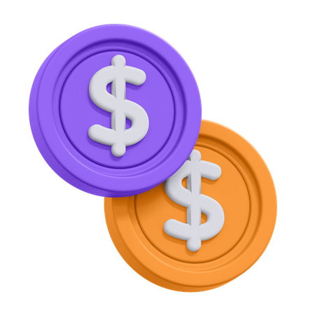 Moedas  3D Icon