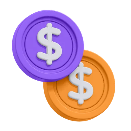 Moedas  3D Icon