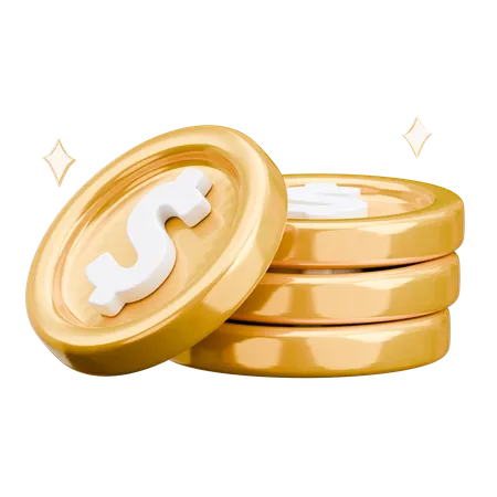 Moedas  3D Icon