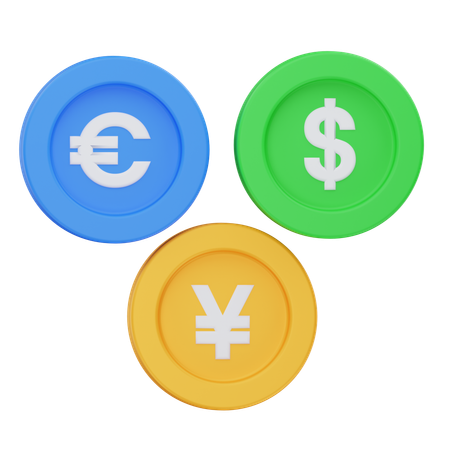 Moedas  3D Icon