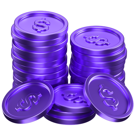 Moedas  3D Icon