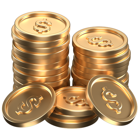 Moedas  3D Icon