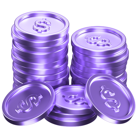 Moedas  3D Icon