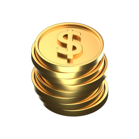 Moedas  3D Icon
