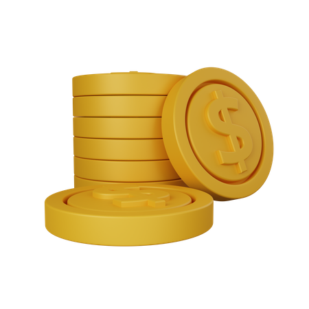 Moedas  3D Icon