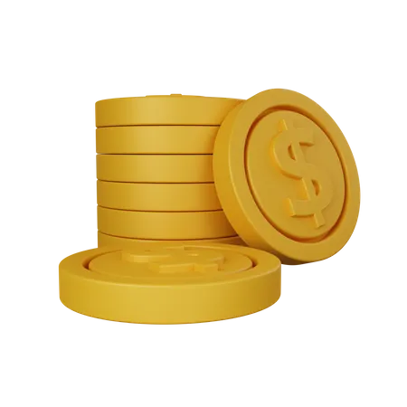 Moedas  3D Icon