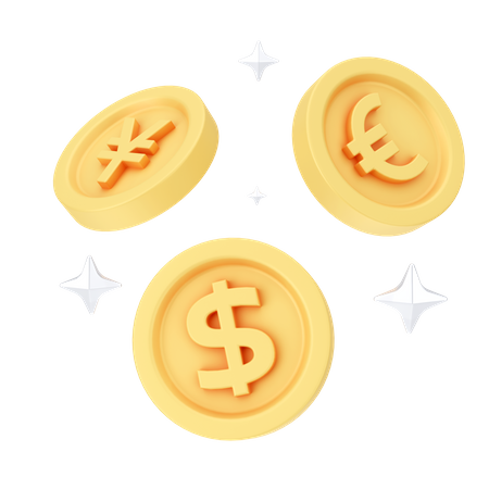 Moedas  3D Icon