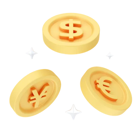 Moedas  3D Icon