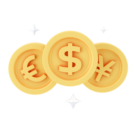 Moedas  3D Icon