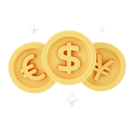 Moedas  3D Icon