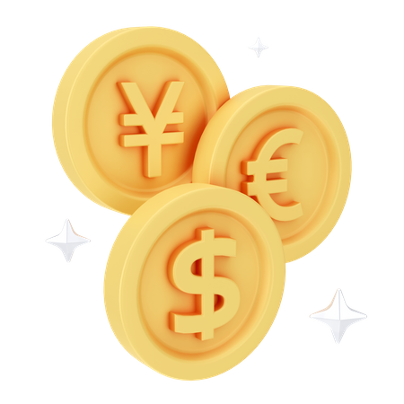 Moedas  3D Icon