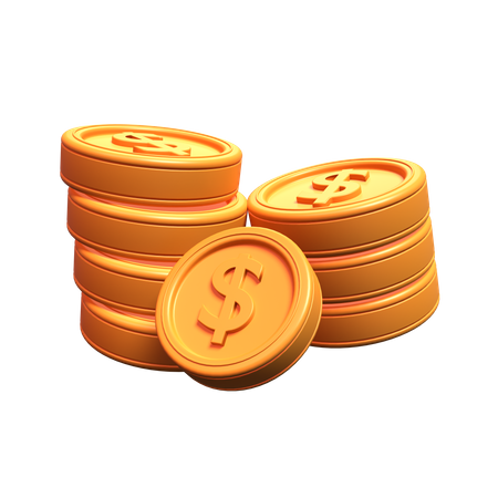 Moedas  3D Icon