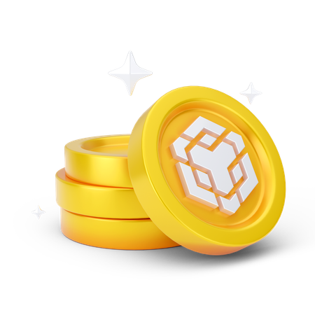 Moedas binárias  3D Icon