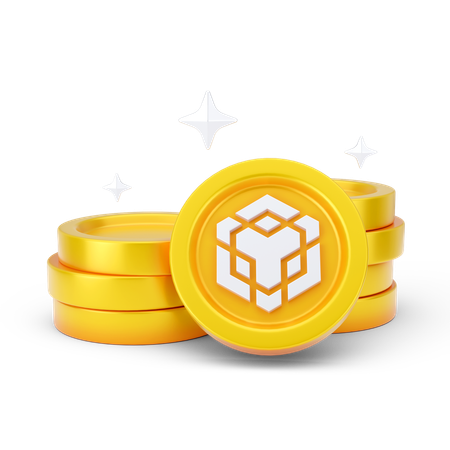 Moedas binárias  3D Icon