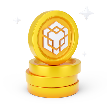 Moedas binárias  3D Icon