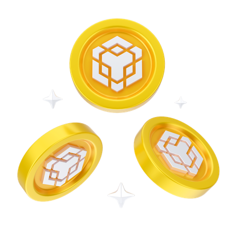 Moedas binárias  3D Icon