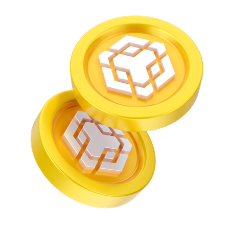 Moedas binárias  3D Icon