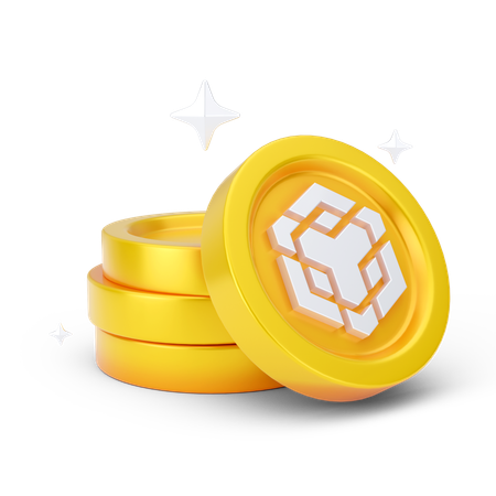 Moedas binárias  3D Icon