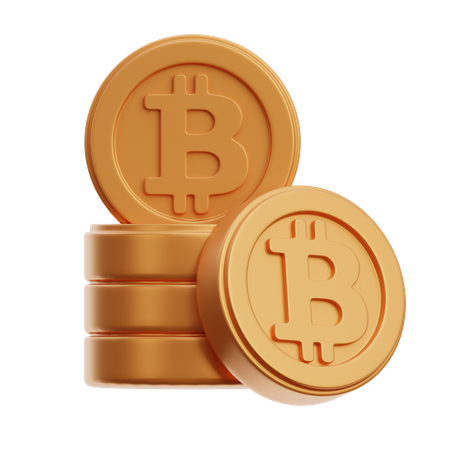 Moedas btc  3D Icon