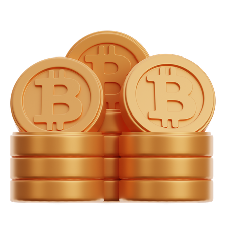 Moedas btc  3D Icon