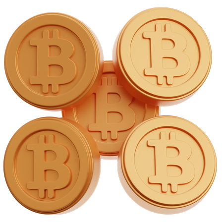 Moedas btc  3D Icon