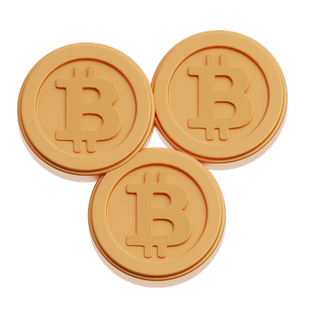 Moedas btc  3D Icon