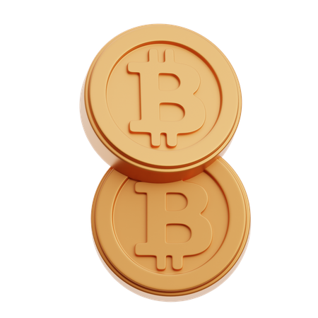 Moedas btc  3D Icon