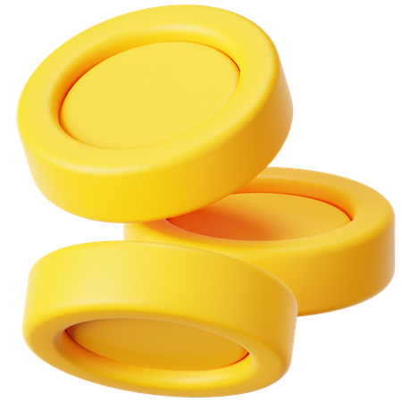 Moedas caindo  3D Icon