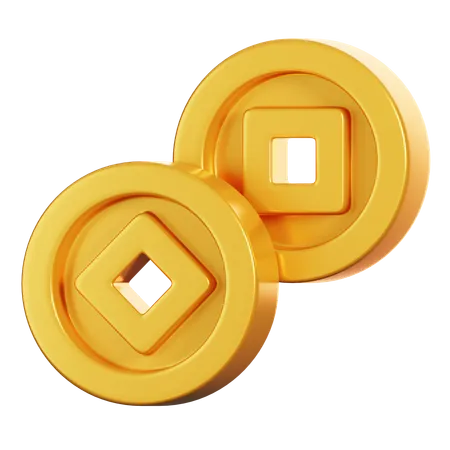 Moedas chinesas  3D Icon