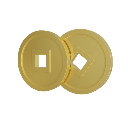 Moedas chinesas  3D Icon