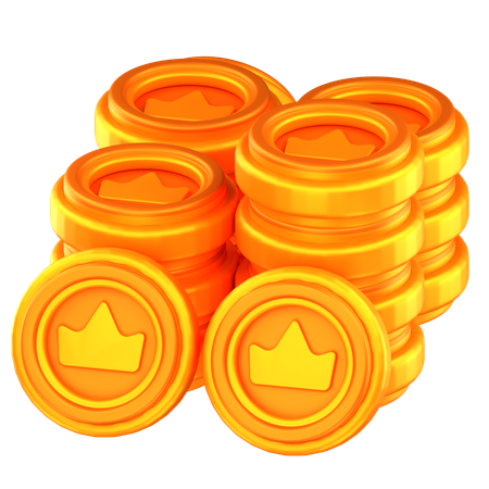 Moedas da coroa  3D Icon