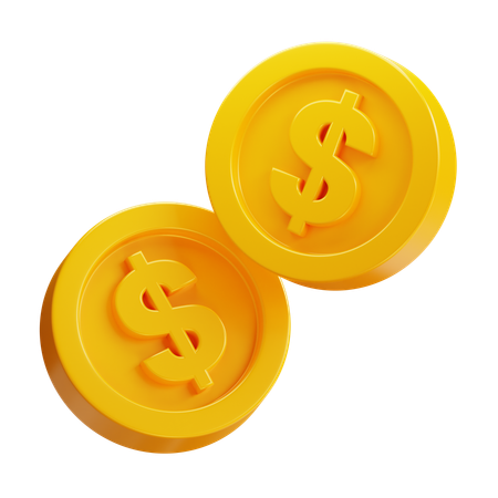 Moedas de dólar  3D Icon