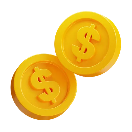 Moedas de dólar  3D Icon