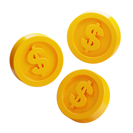Moedas de dólar  3D Icon