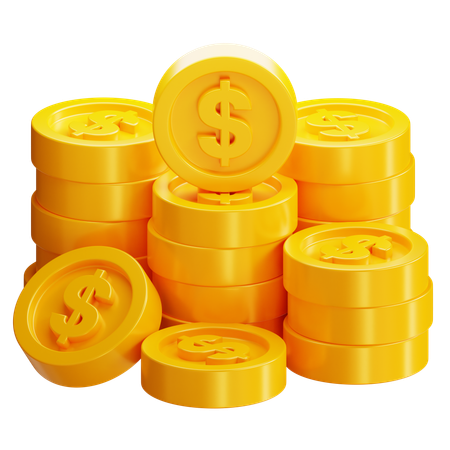 Moedas de dólar  3D Icon