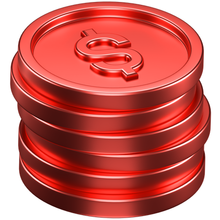 Moedas de dólar  3D Icon