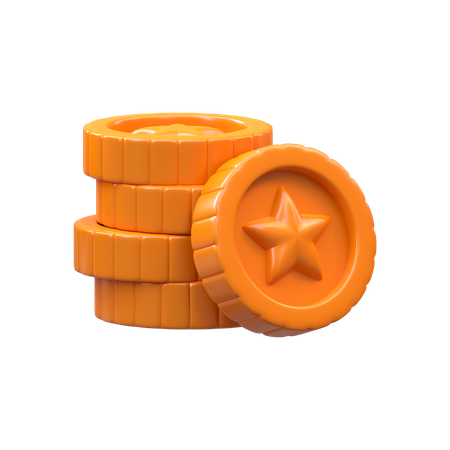 Moedas de jogo  3D Icon