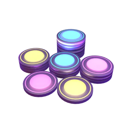 Moedas de jogo  3D Icon