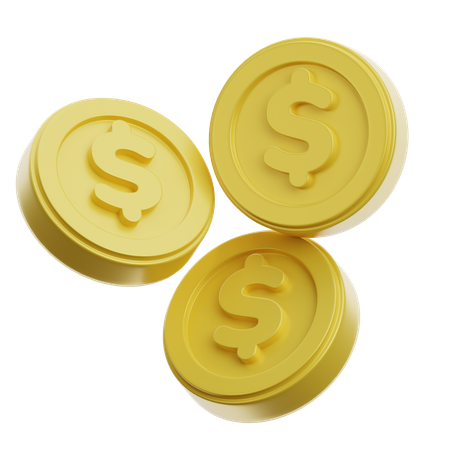 Moedas de Ouro  3D Icon